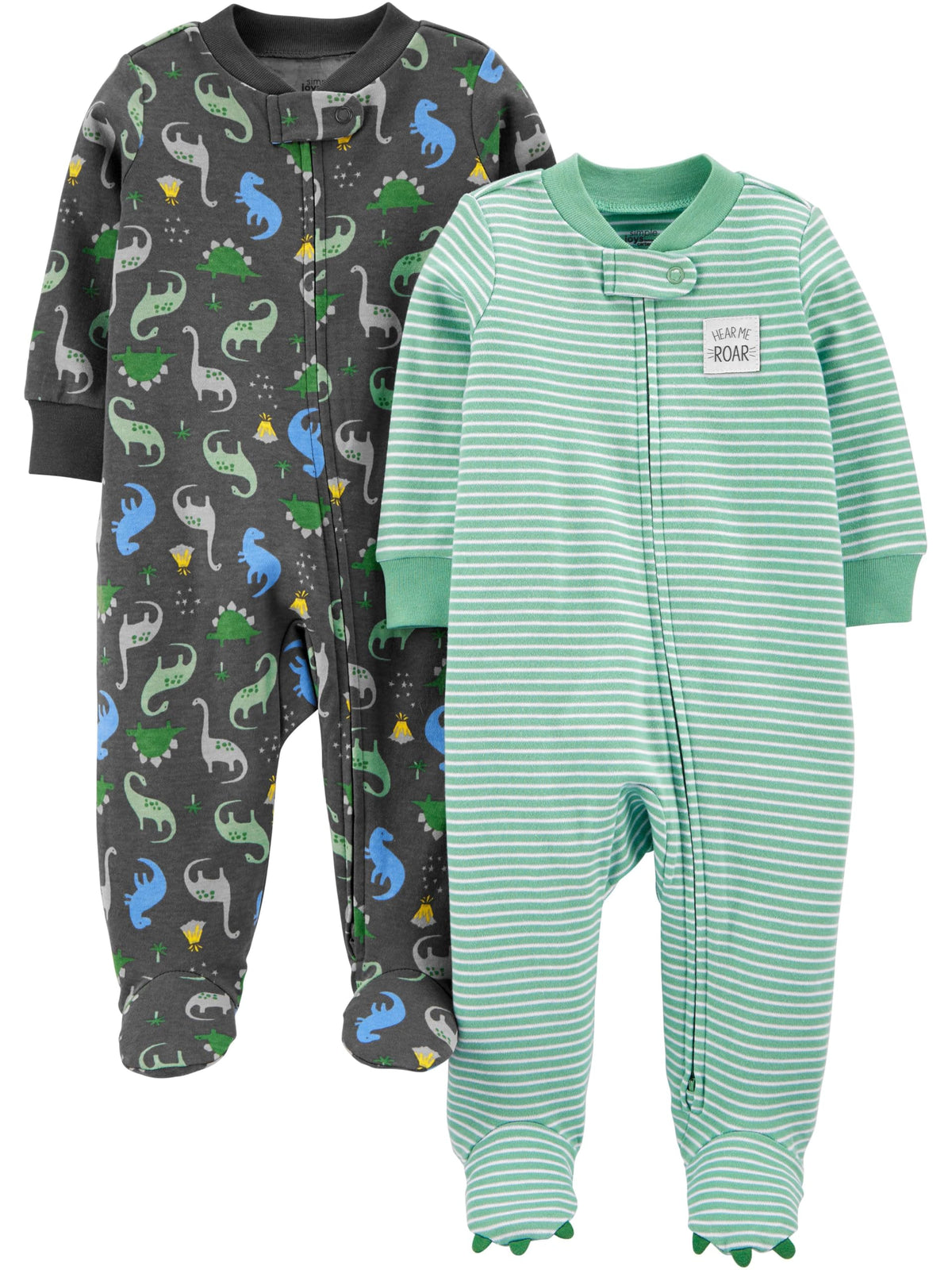 Simple Joys by Carter's Boys' 2-Pack Footed Sleep and Play, 3-6 Months