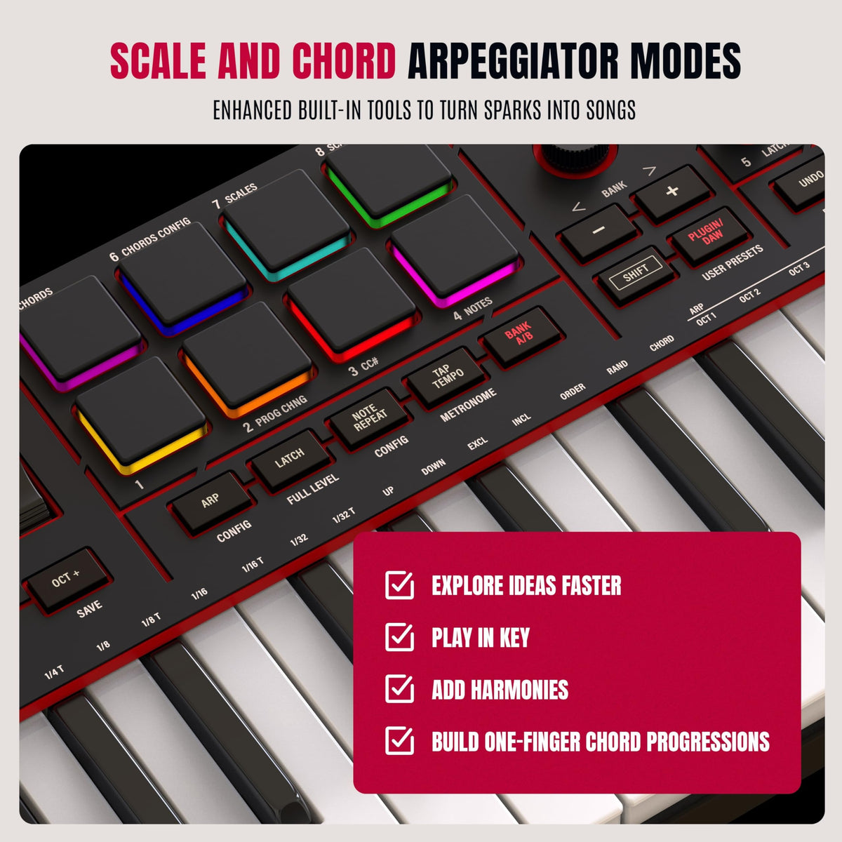 Akai Professional MPK Mini IV 25-Key MIDI Keyboard Controller, Black