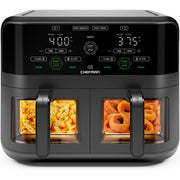 CHEFMAN 6 Quart Dual Basket Air Fryer Oven, Black