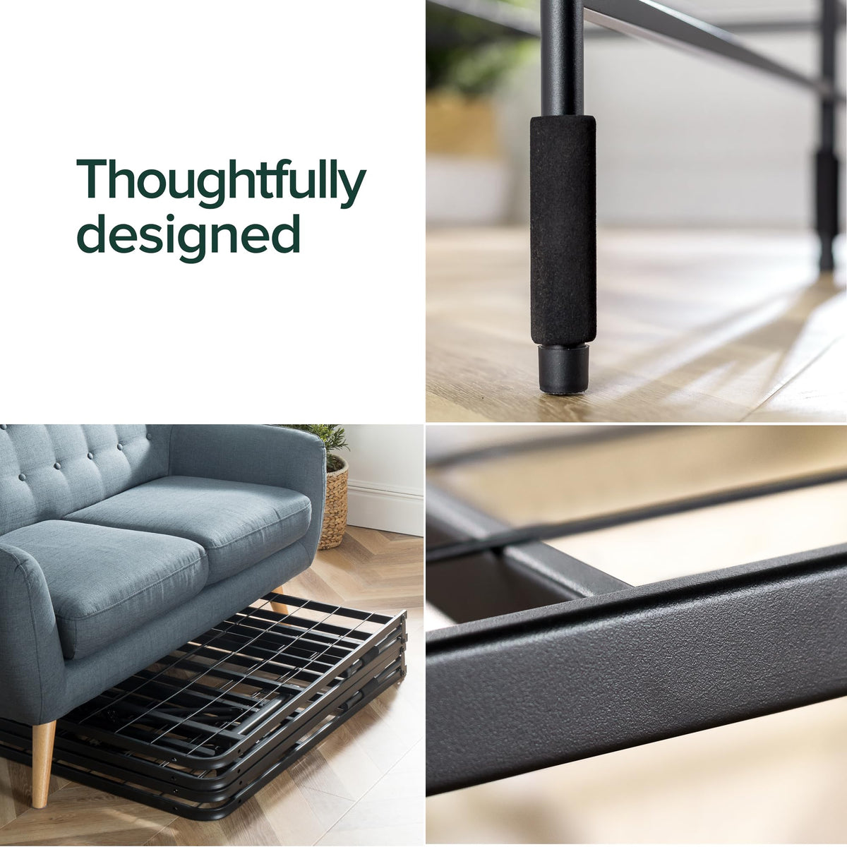 ZINUS SmartBase 14-Inch Metal Platform Bed Frame, Black, Twin