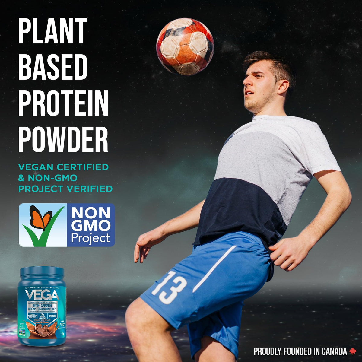 Vega Protein + Supergreens Plant Protein Powder, Chocolate, 521g