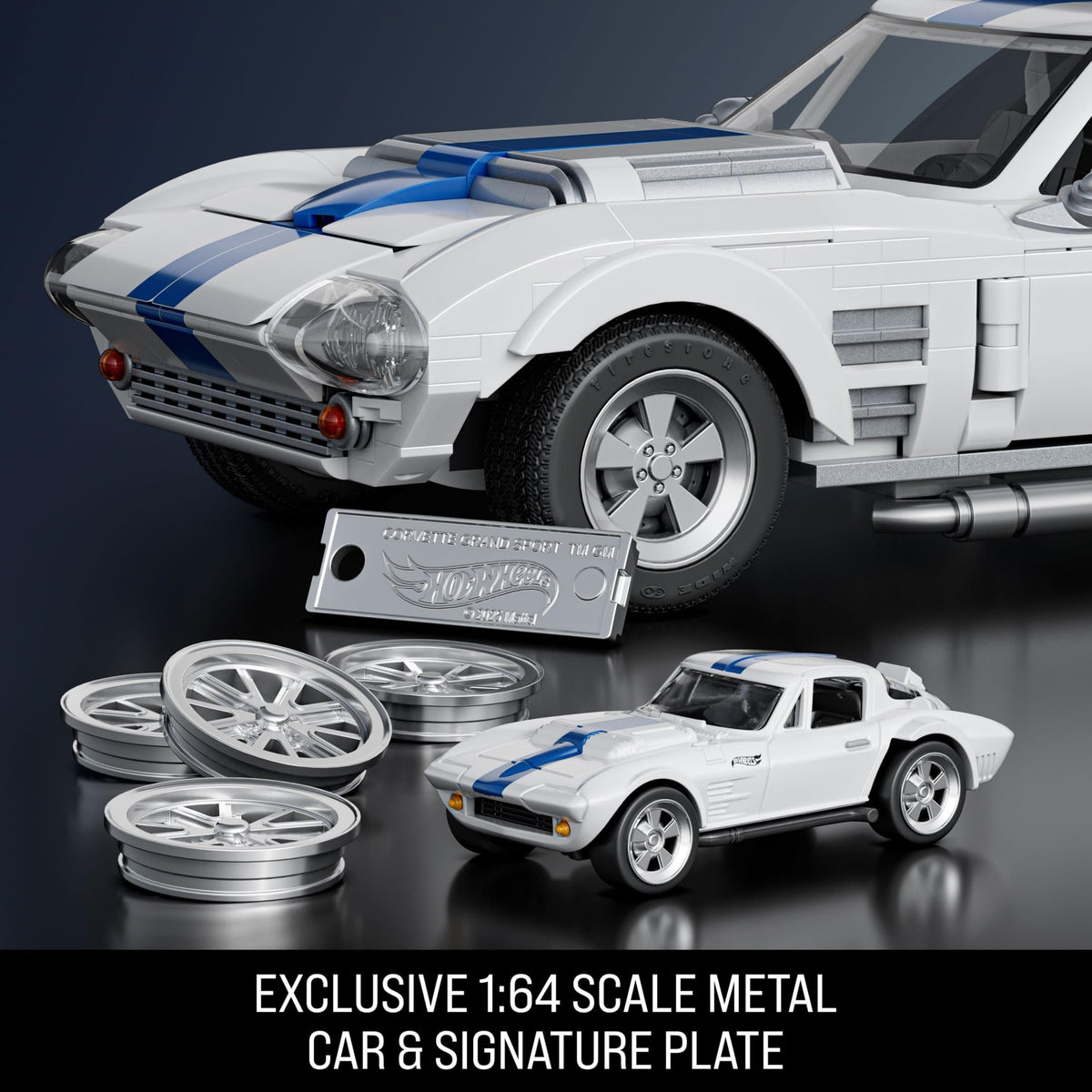 Mattel Brick Shop Hot Wheels Elite Corvette Grand Sport, 918 Pieces