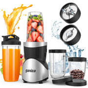 Ganiza Smoothie Blender and Grinder Combo, 15 Piece, 4 Cups