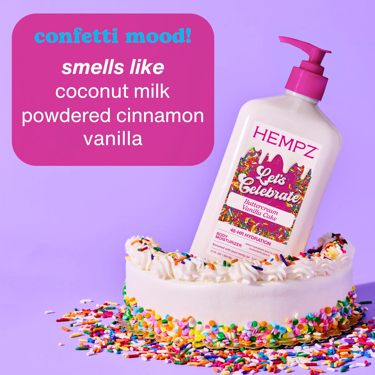 Hempz Buttercream Cake Body Lotion, Limited Edition, 17 Fl Oz