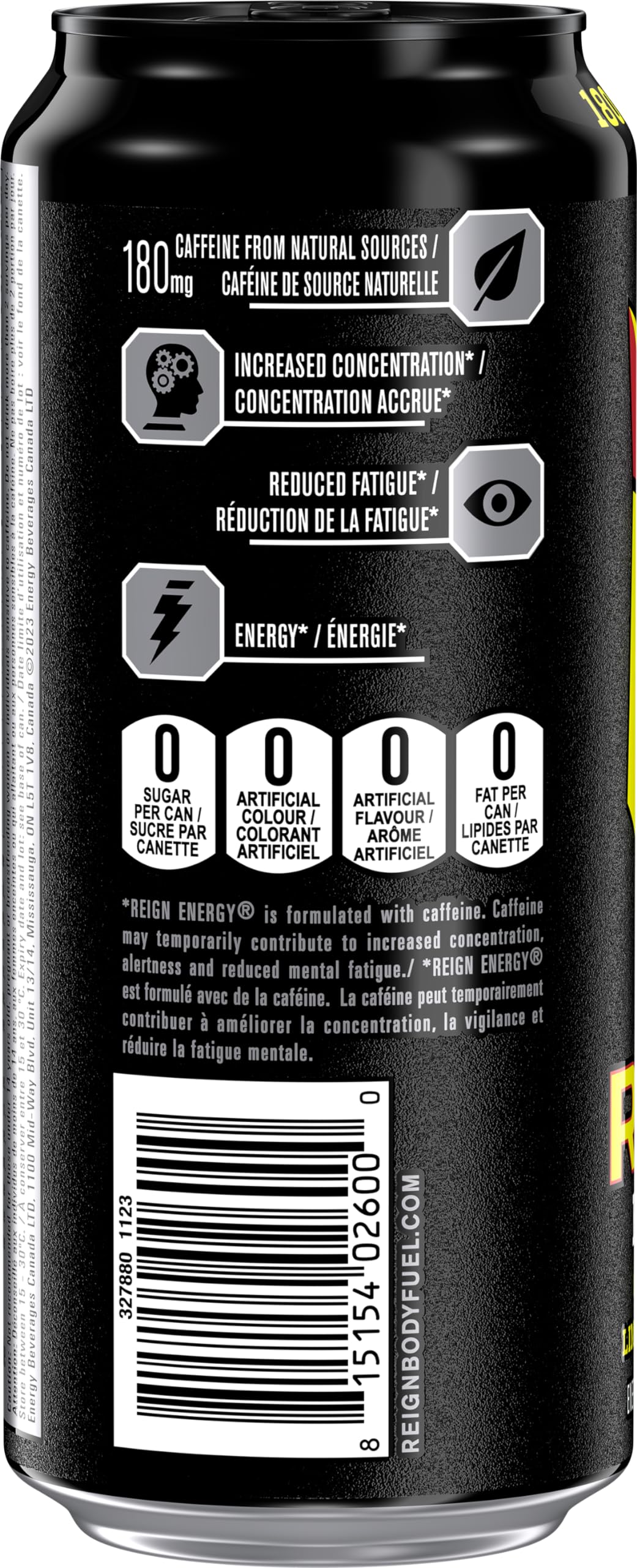 Reign Energy Cherry Limeade, 473mL Cans, Pack of 12