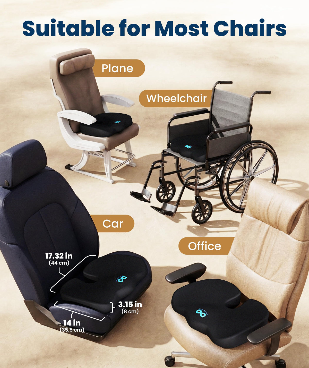 Everlasting Comfort Memory Foam Seat Cushion