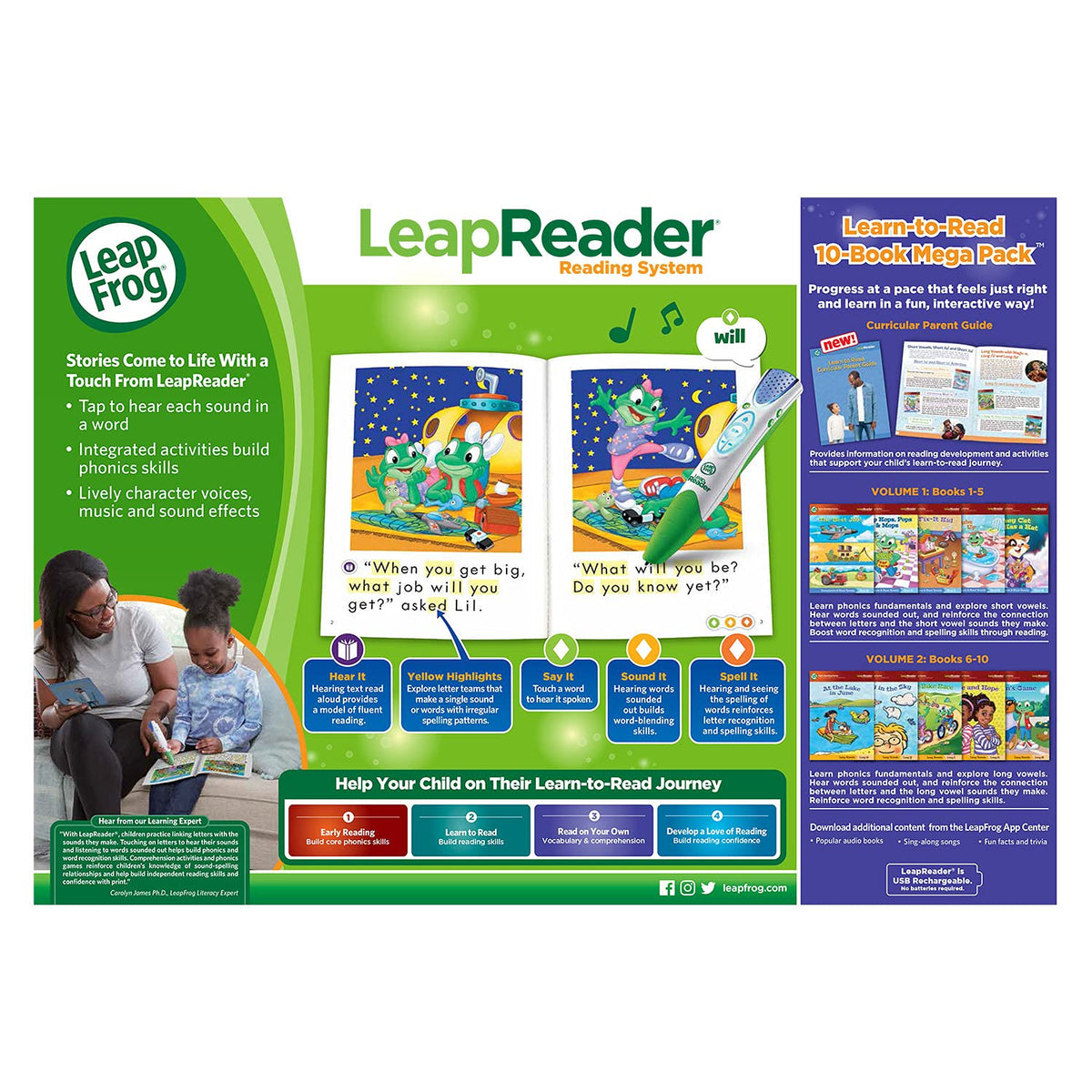 LeapFrog LeapReader Learn-to-Read 10-Book Mega Pack, English