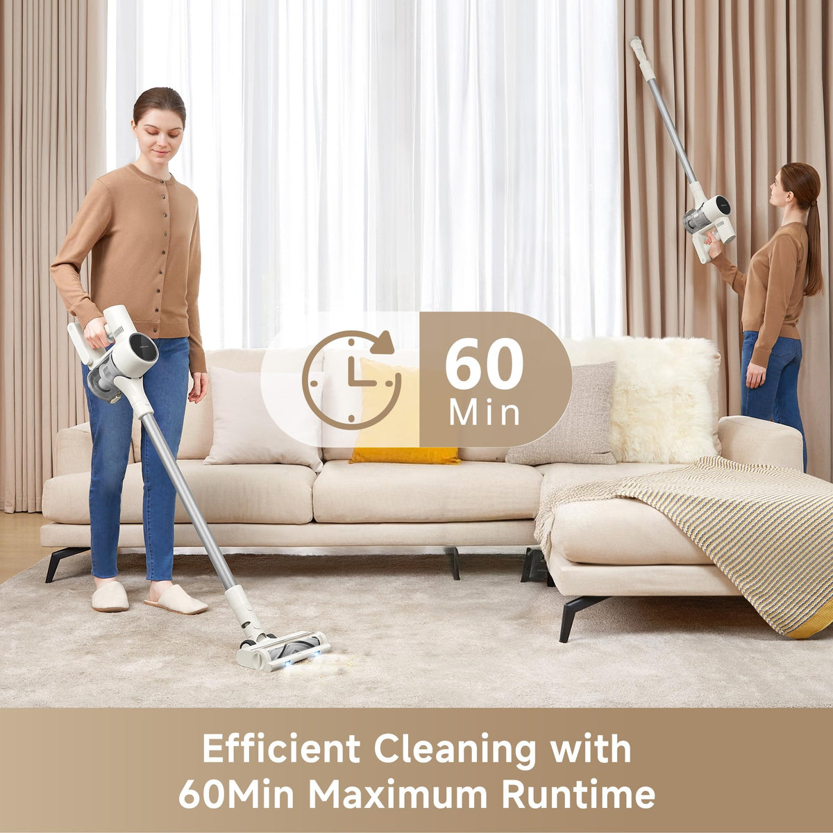 dreame R10 Pure Cordless Stick Vacuum, White