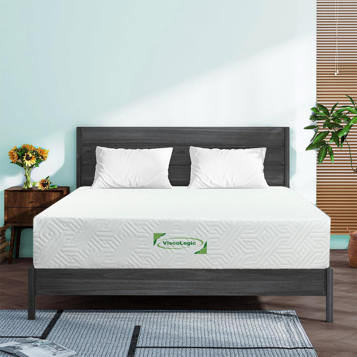 ViscoLogic Cool Gel Foam Mattress, Queen, 10"
