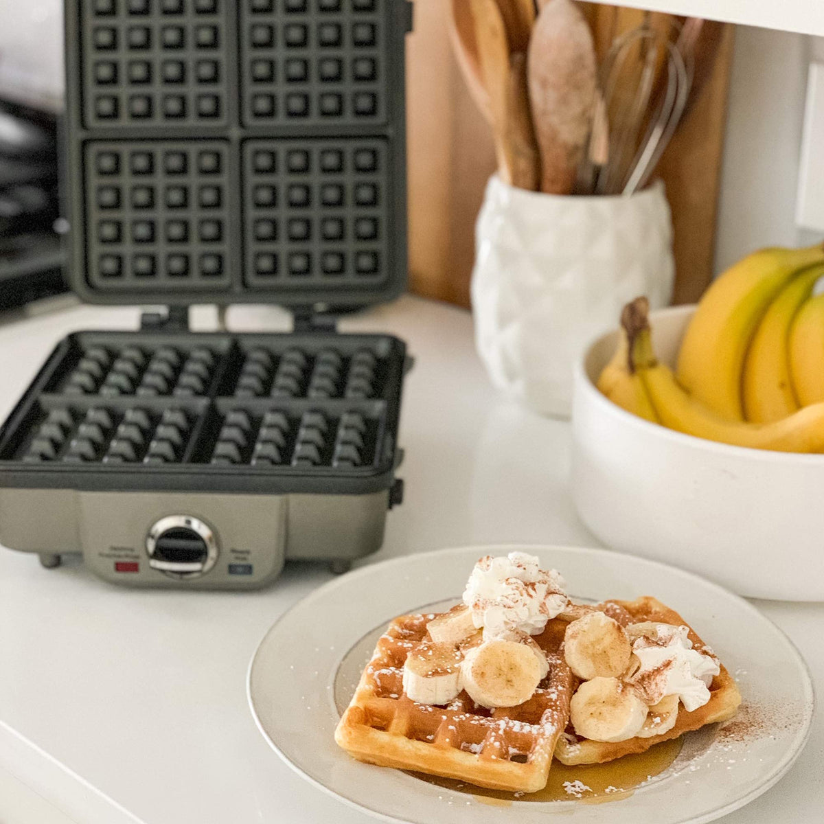 Cuisinart Belgian Waffle Maker with Pancake Plate, Silver, WAF-350C