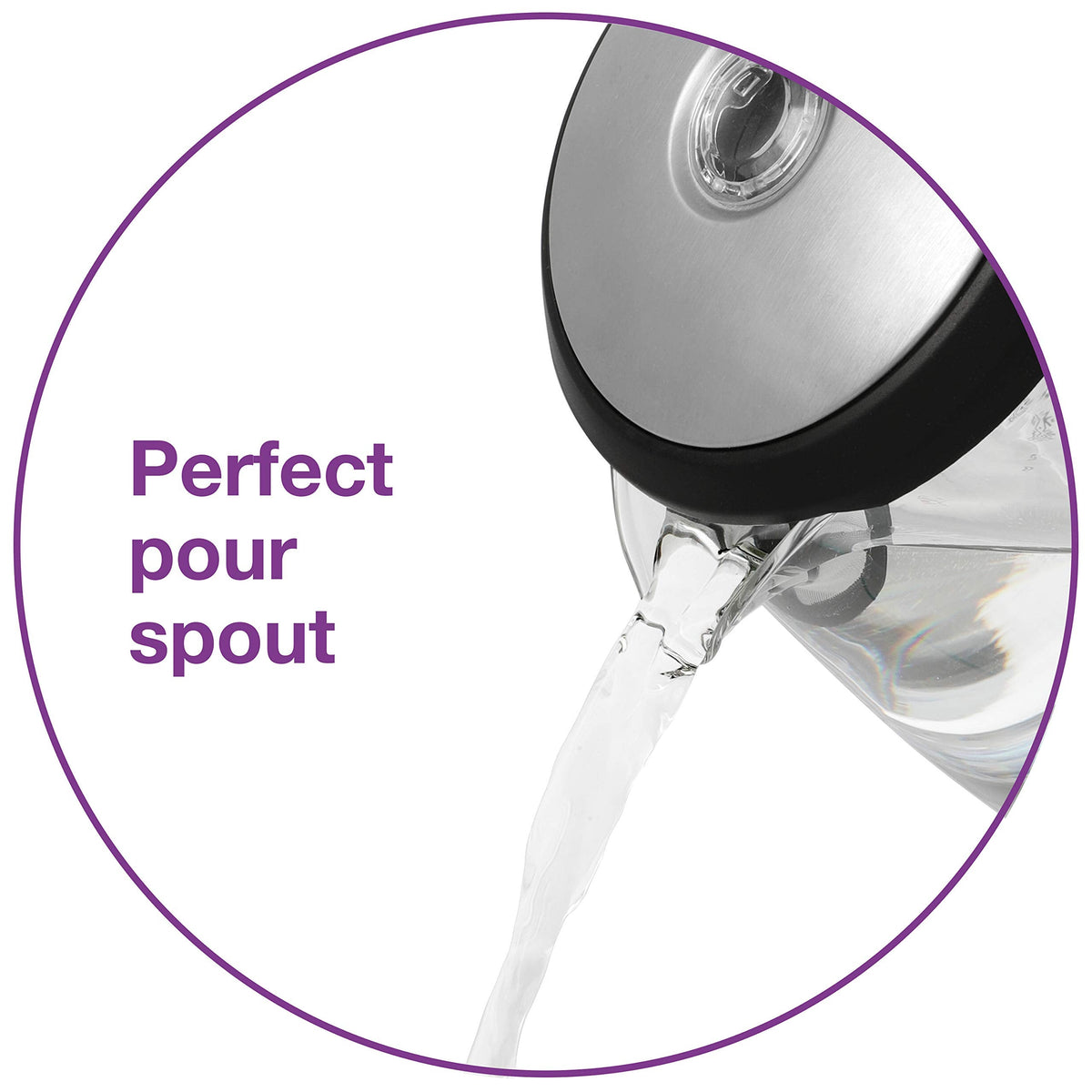 Salton Cordless Glass Electric Kettle, 1.5 L