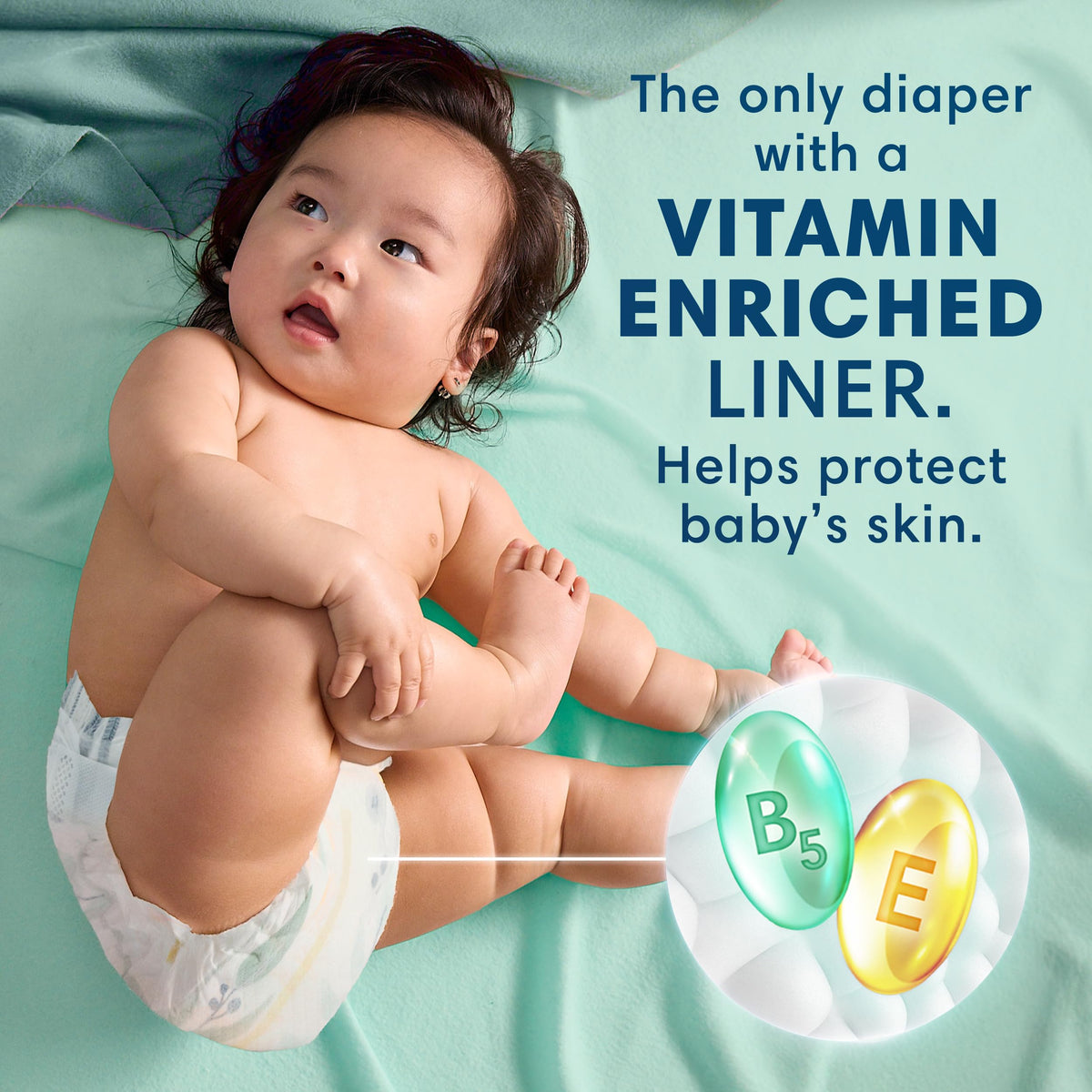 Pampers Pure Baby Diapers, Size 4, 58 Count