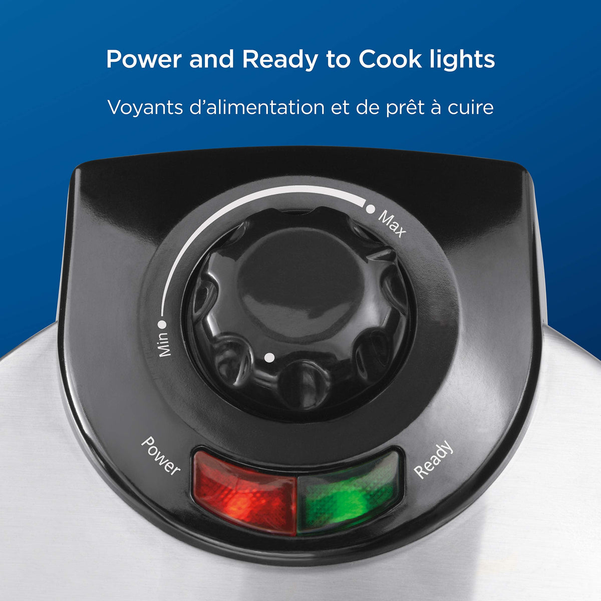 Oster Belgian Waffle Maker, 8 in, Stainless Steel