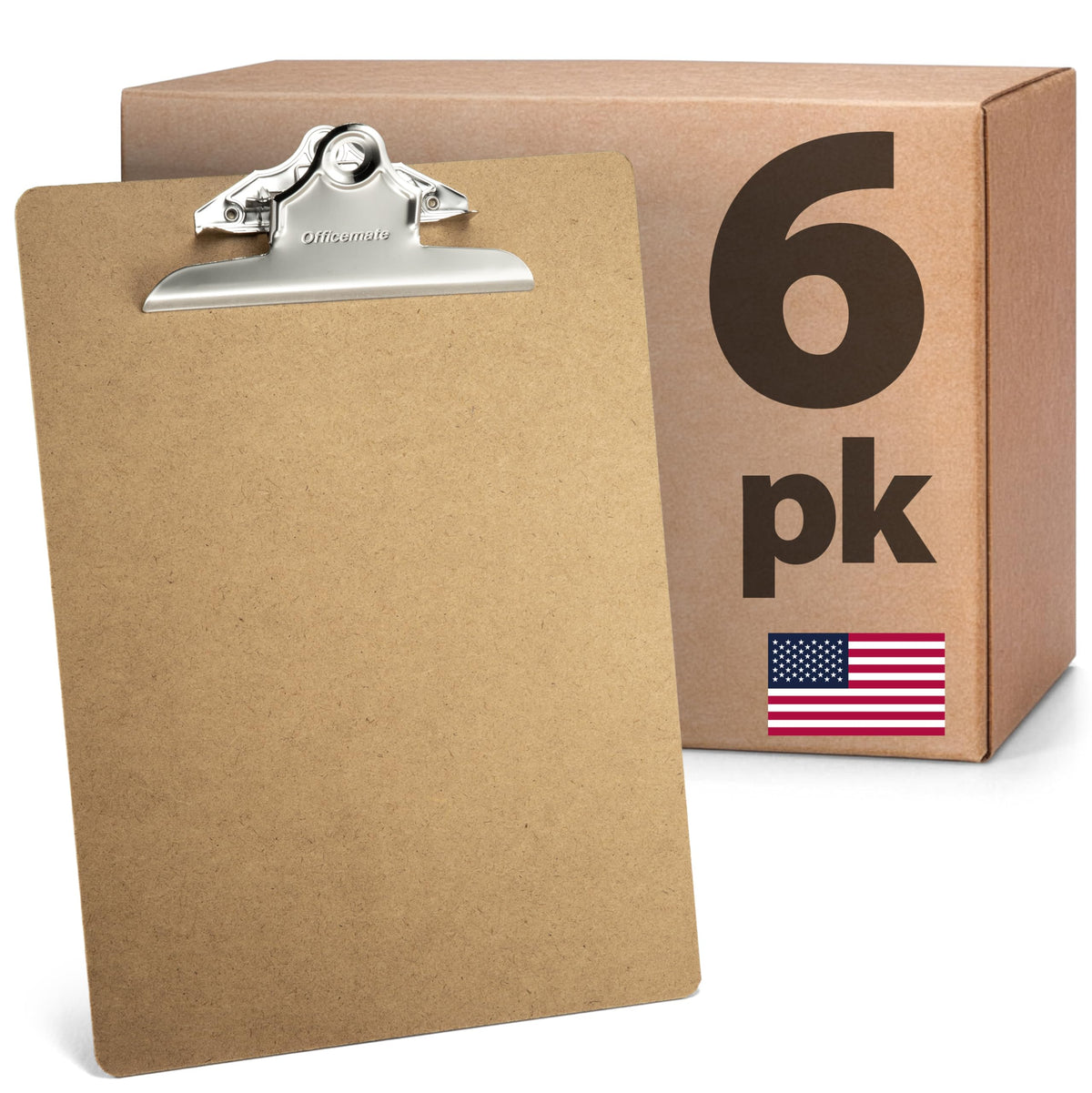 Officemate Recycled Wood Clipboards, Letter Size (6 Pack) (83706)