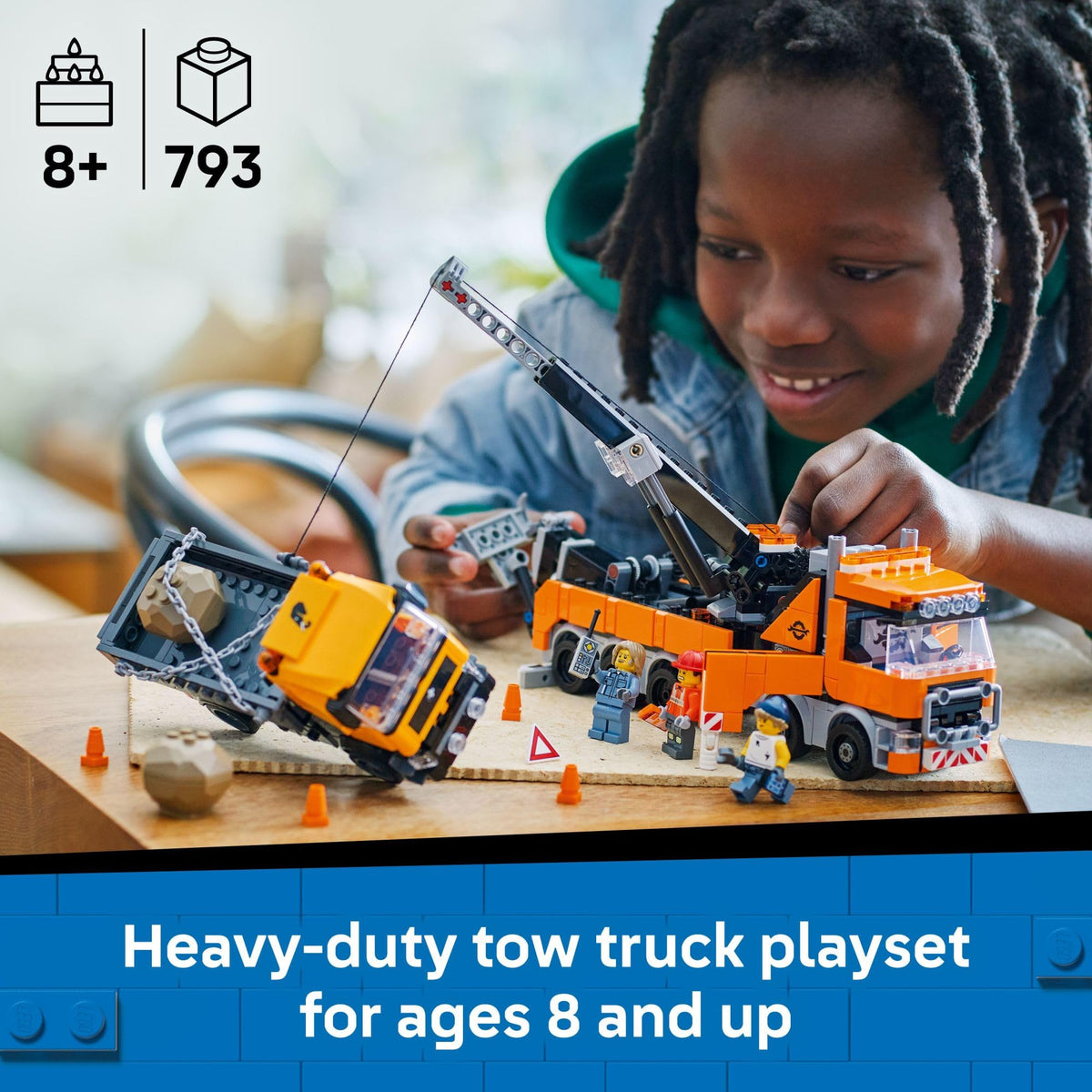 LEGO City Heavy-Duty Recovery Tow Truck with Crane Building Set, 60467