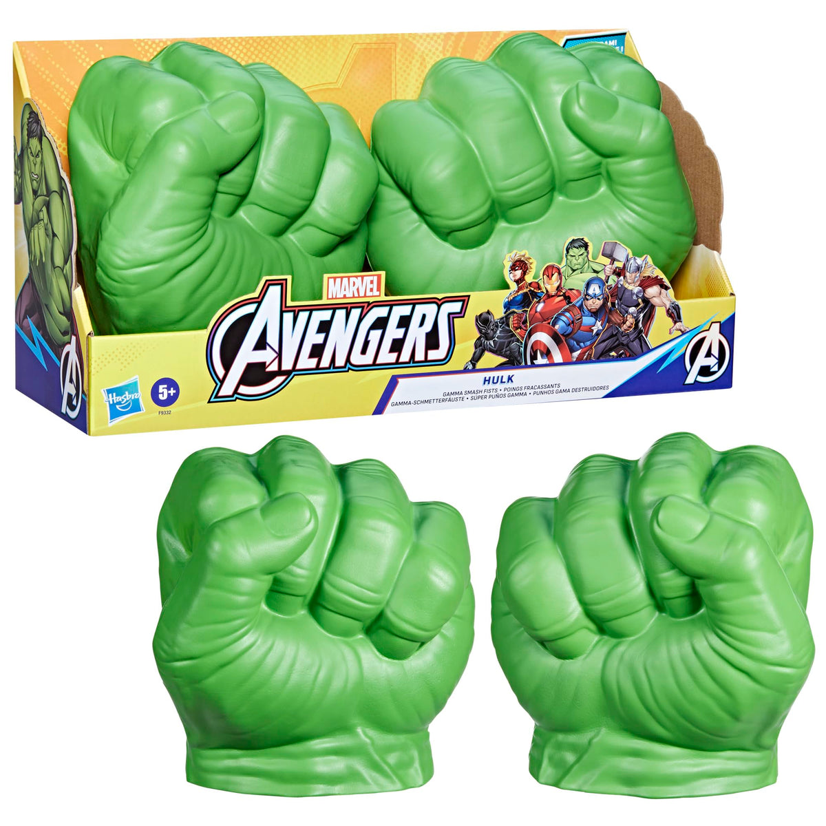 Marvel Hulk Gamma Smash Fists, Soft Foam Role Play Toy, Ages 5+