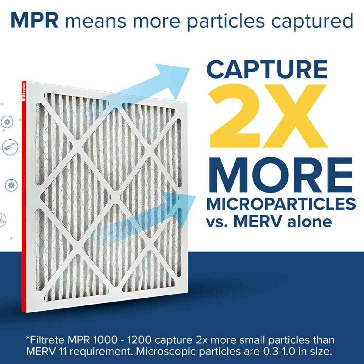 Filtrete 16x20x1 Furnace Filter, MPR 1000, MERV 11, 6 Pack