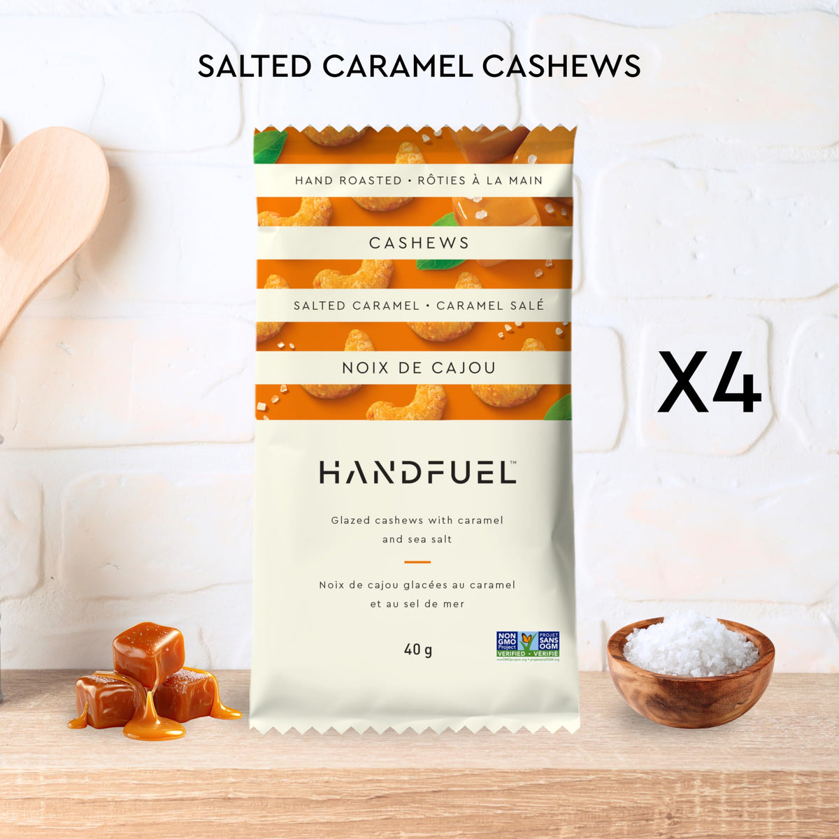 Handfuel Variety Flavoured Cashews, 12 Pack (3 x 40 g Each)