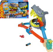 Hot Wheels City Shark Chomp Beach Playset with 1:64 Scale Car