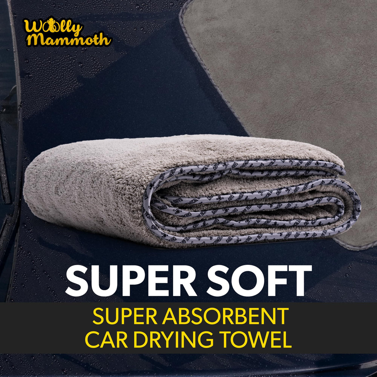 Chemical Guys Woolly Mammoth Microfiber Towel, 36" x 25", Grey