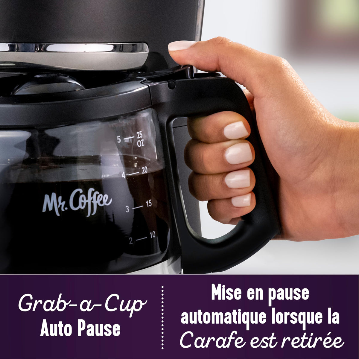 Mr. Coffee 5-Cup Programmable Coffee Maker, Black