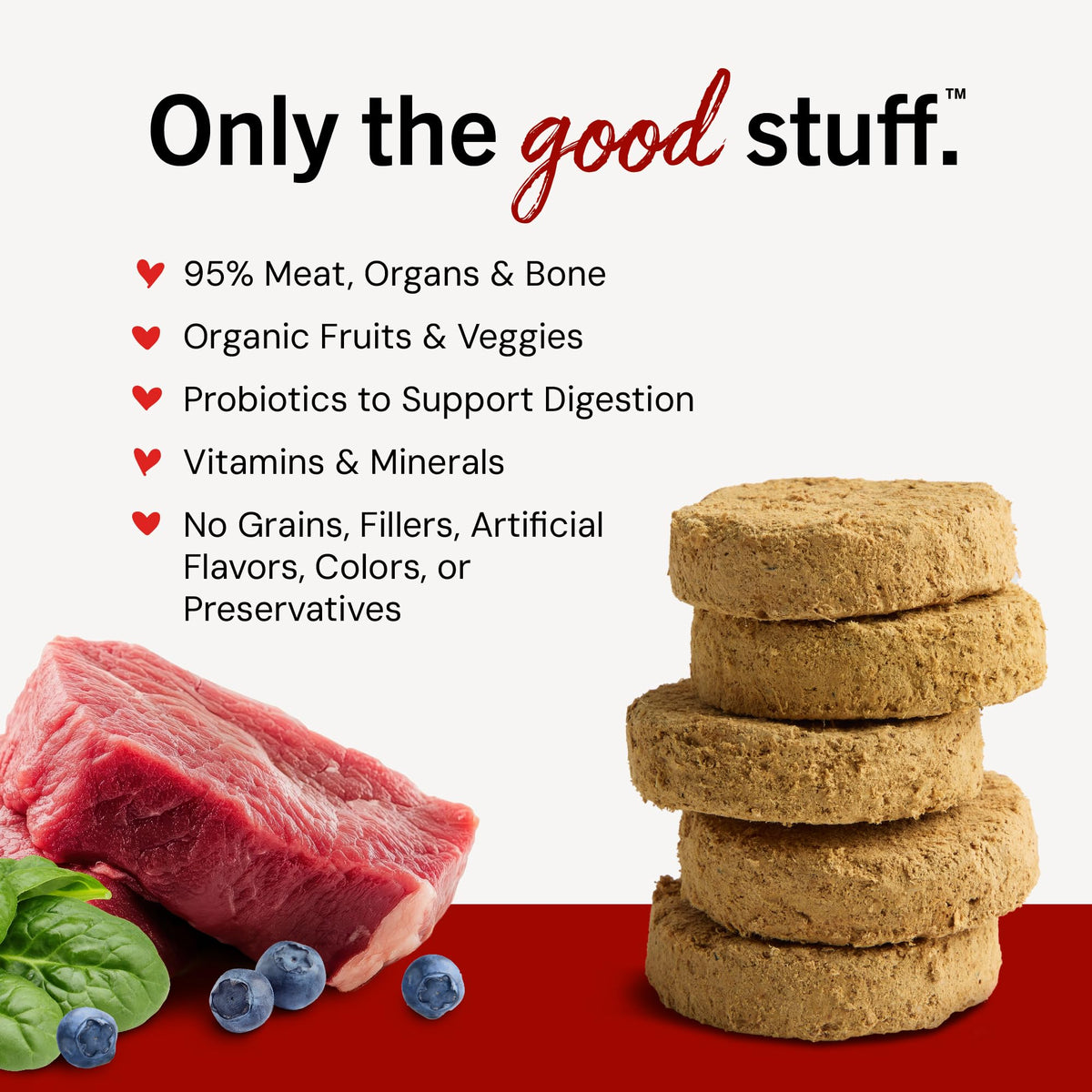 Stella and Chewy's Freeze-Dried Raw Dinner Patties, Red Meat, 156g