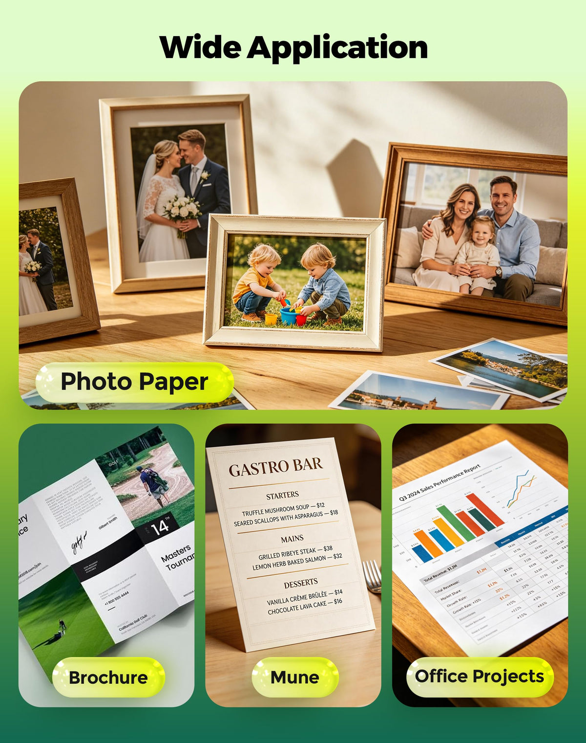 Uinkit Glossy Inkjet Photo Paper, 8.5" x 11", 100 Sheets