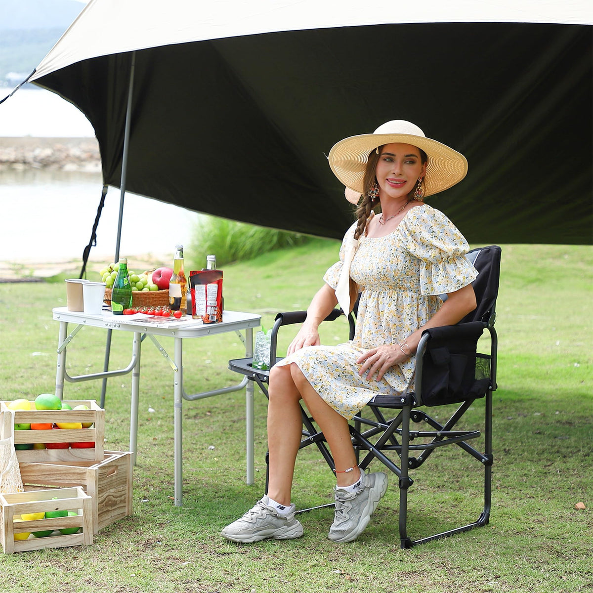 Oversized Heavy Duty Folding Camping Director Chair