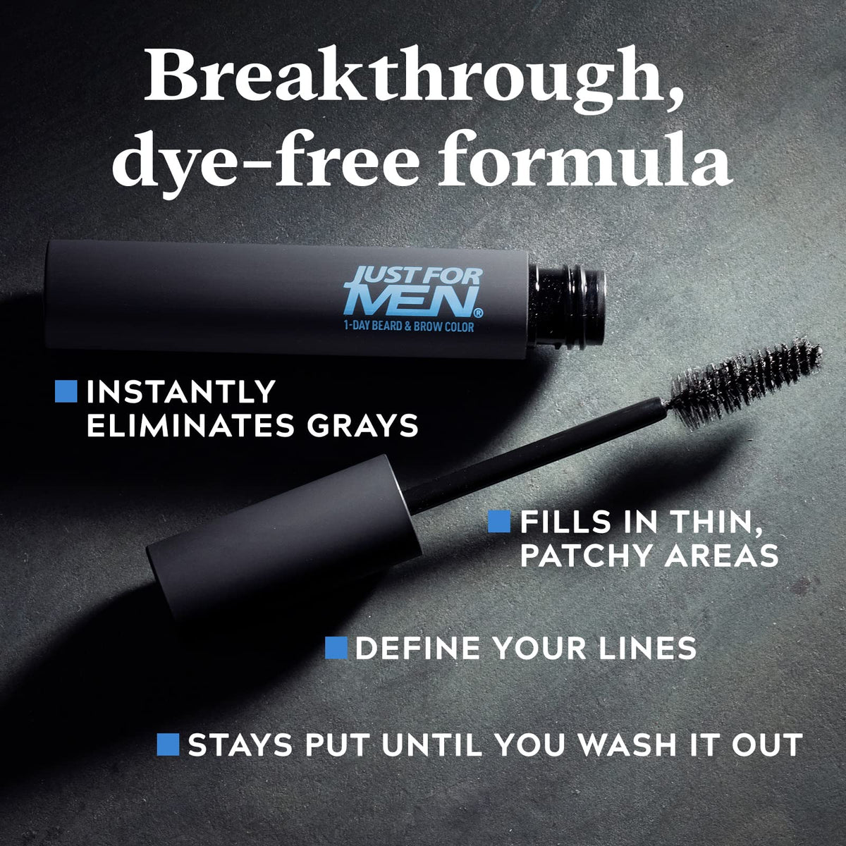 Just for Men 1-Day Beard and Brow Color, Black, 1 Count