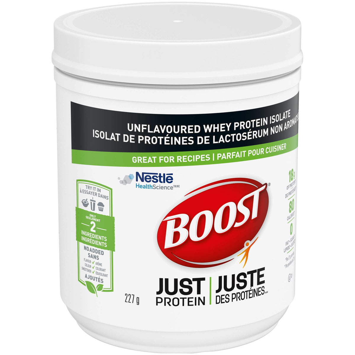 Boost JUST Protein Unflavoured Instant Whey Protein Isolate, 227g