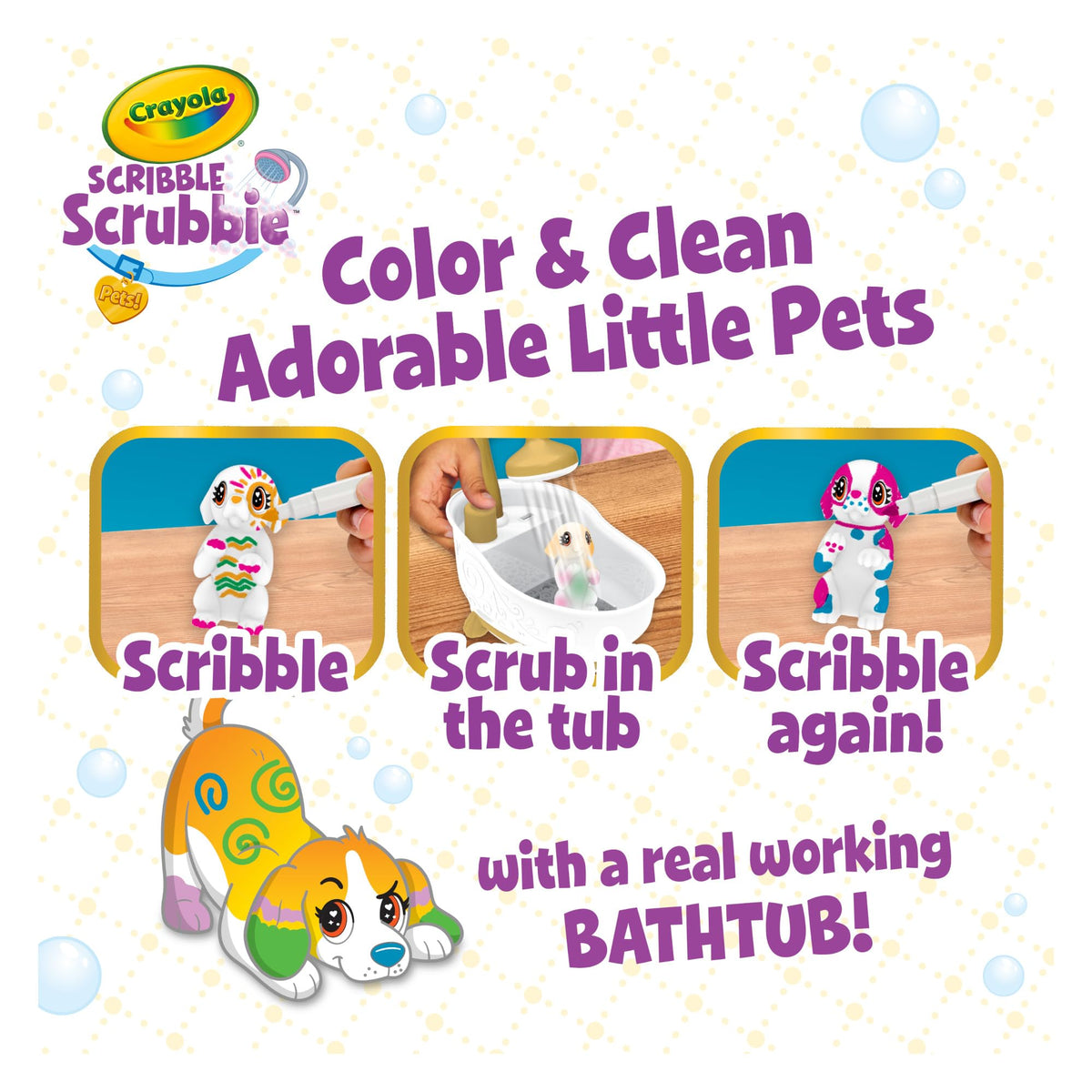 Crayola Scribble Scrubbie Pets Tub Playset