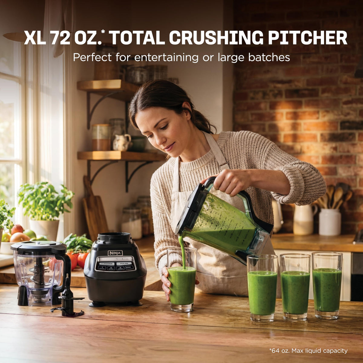 Ninja Kitchen System Food Processor and Blender, 1500W, BL770