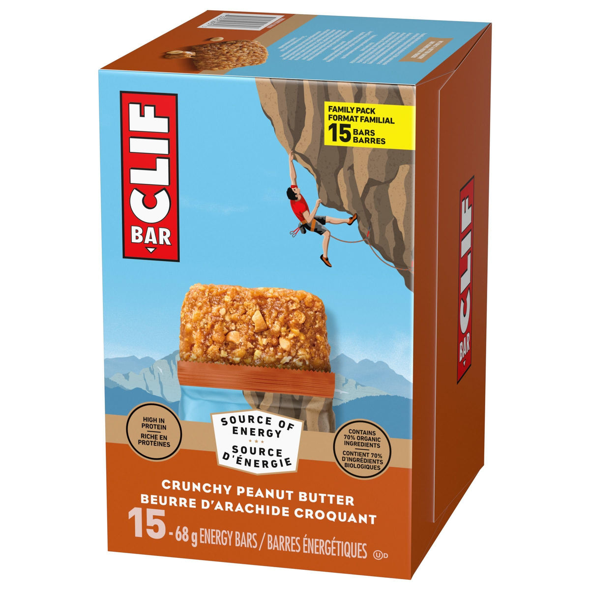 Clif Bar Energy Bars, Crunchy Peanut Butter, 15 Pack
