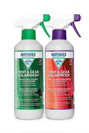 Nikwax Tent & Gear Duo-Pack, SolarWash & SolarProof, 500mL