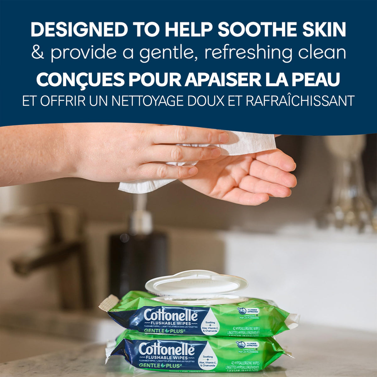 Cottonelle GentlePlus Flushable Wet Wipes, 336 Count