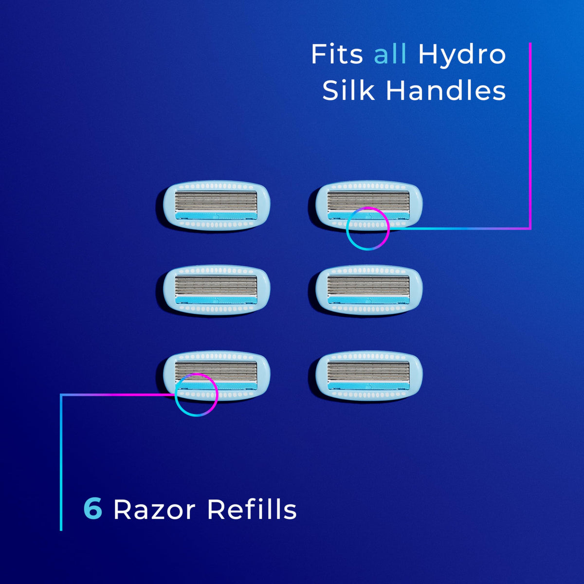 Schick Hydro Silk Moisture Hydration Razor Refills for Women, 6 Count
