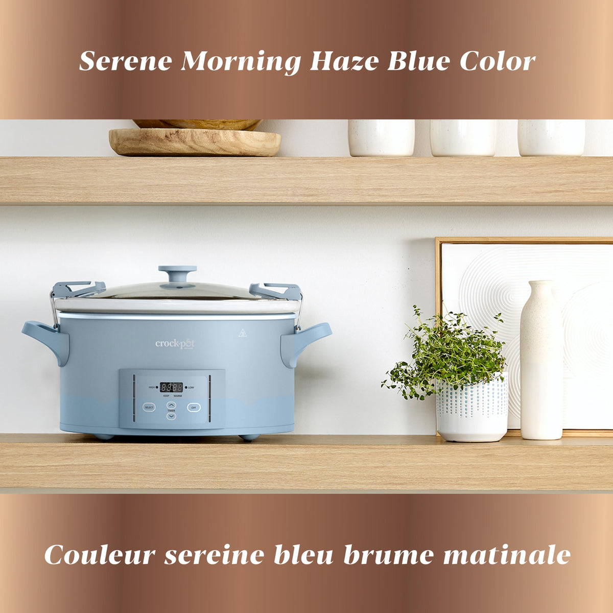 Crock-Pot Design Series 7-Quart Slow Cooker, Morning Haze Blue