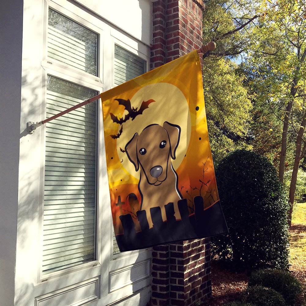 Caroline's Treasures BB1792CHF Halloween Chocolate Labrador House Flag