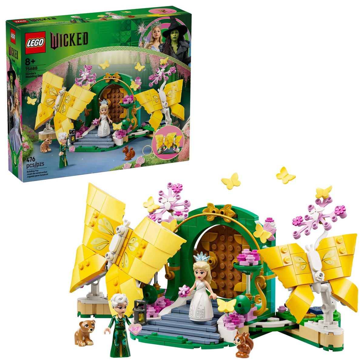 LEGO Wicked Glinda's Wedding Day Building Toy, Ages 8+, 75688