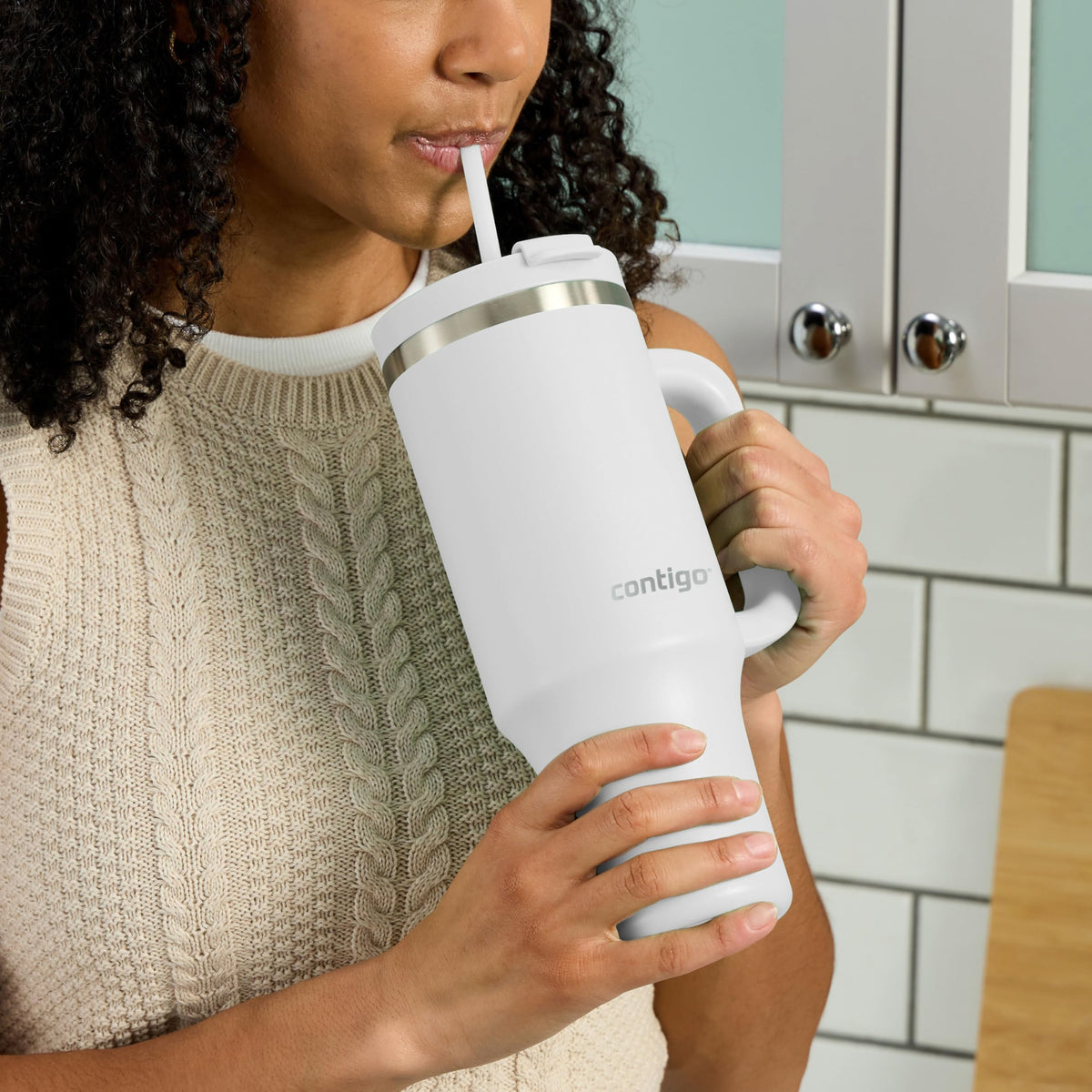 Contigo Streeterville Insulated Tumbler with Straw, 40oz, Salt