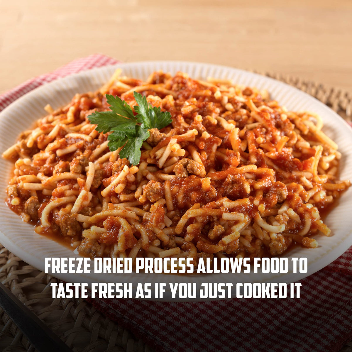 Mountain House Spaghetti with Meat Sauce, Freeze Dried, Single Pouch