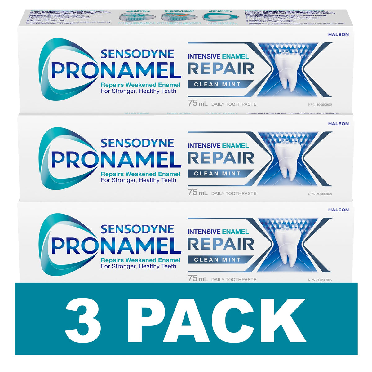 Sensodyne Pronamel Intensive Enamel Repair, Clean Mint (3 Pack)