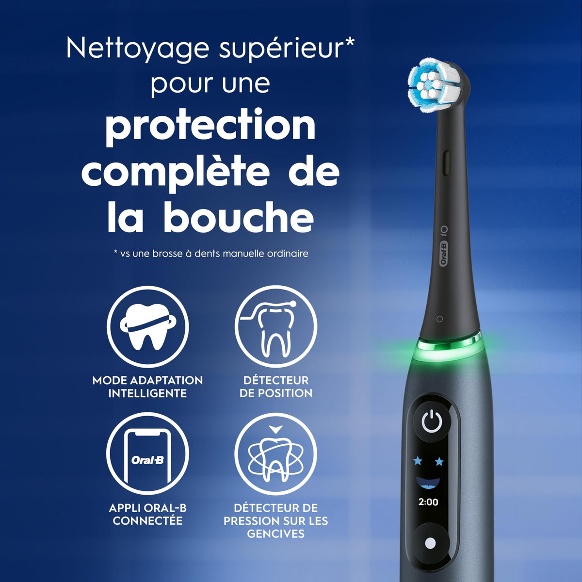 Oral-B iO Deep Clean + Protect Electric Toothbrush, Black, iO Series 7