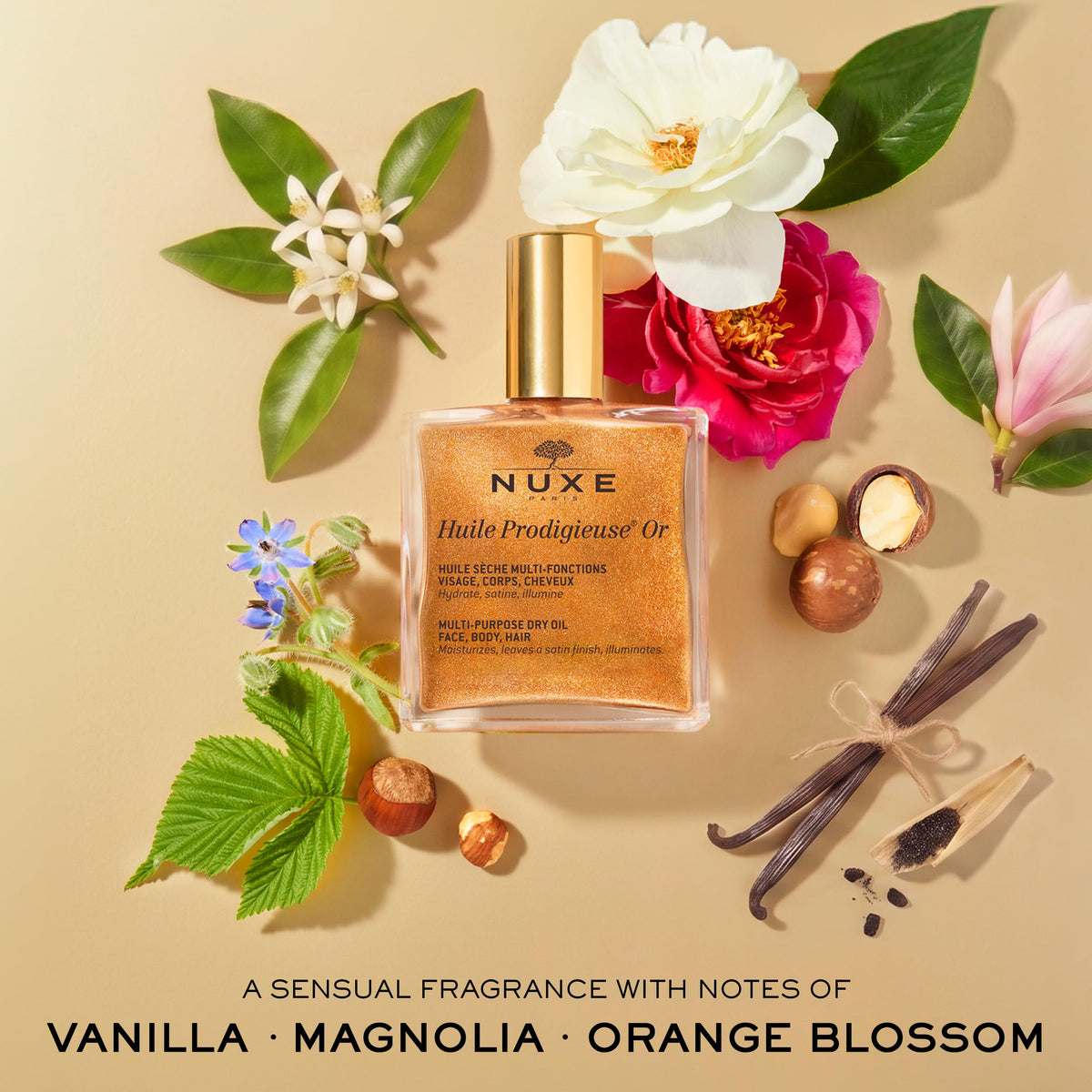 NUXE Huile Prodigieuse Shimmer Multi-Purpose Dry Oil, 50 ml