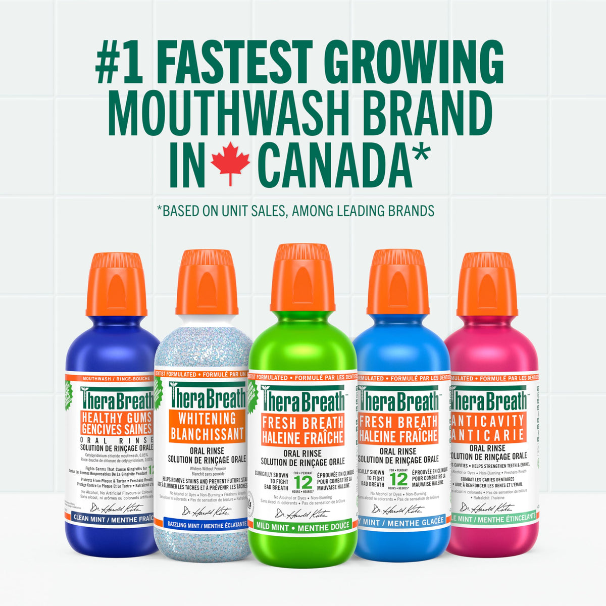 TheraBreath Fresh Breath Oral Rinse, Mild Mint, 1 L