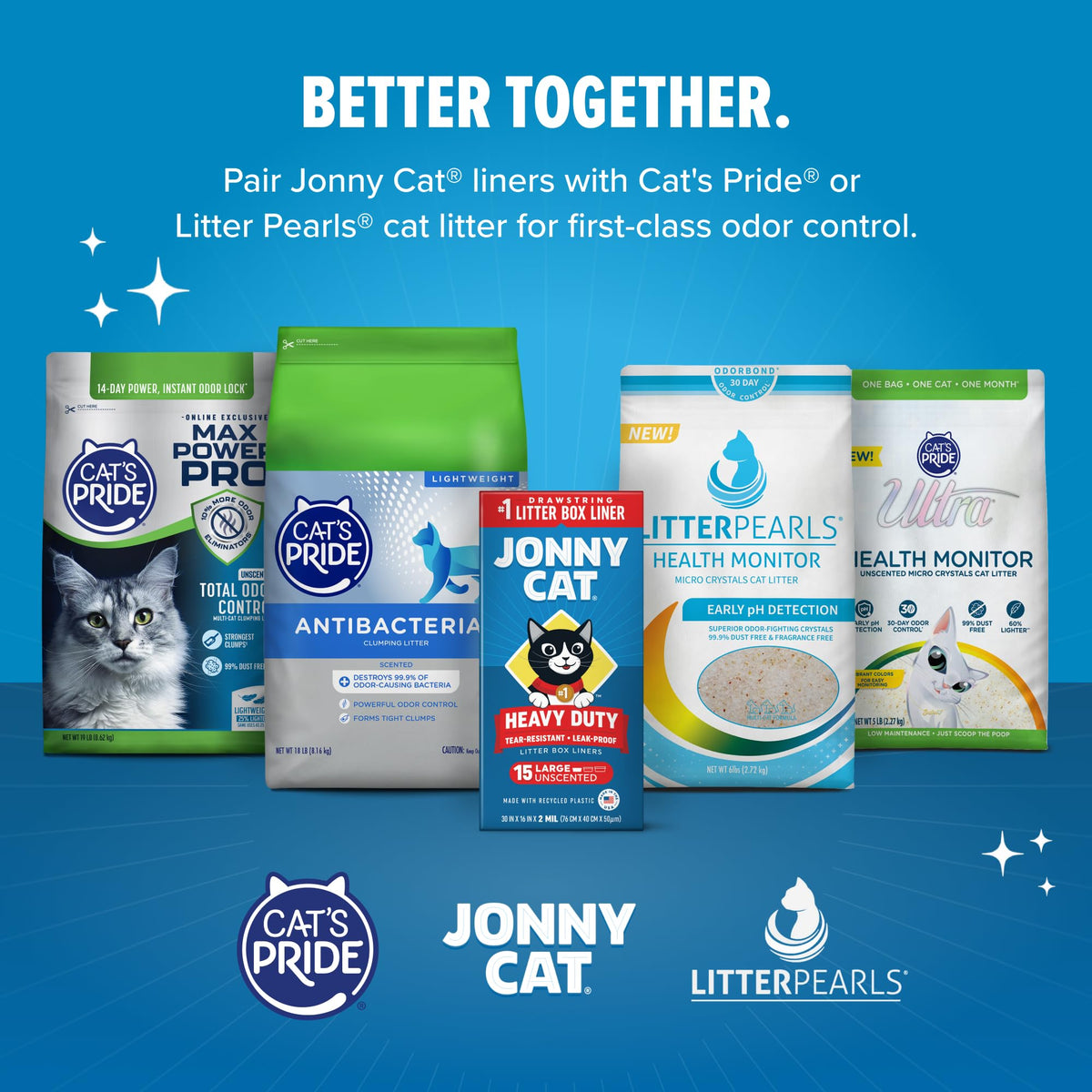 Jonny Cat Heavy Duty Litter Box Liners, Jumbo, 15 Count