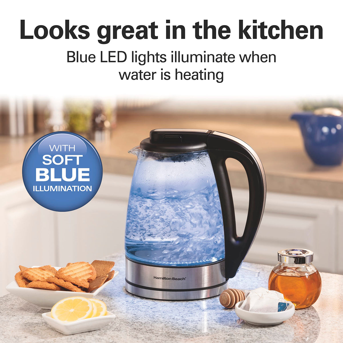 Hamilton Beach Glass Electric Kettle, 1 L (40930JC)