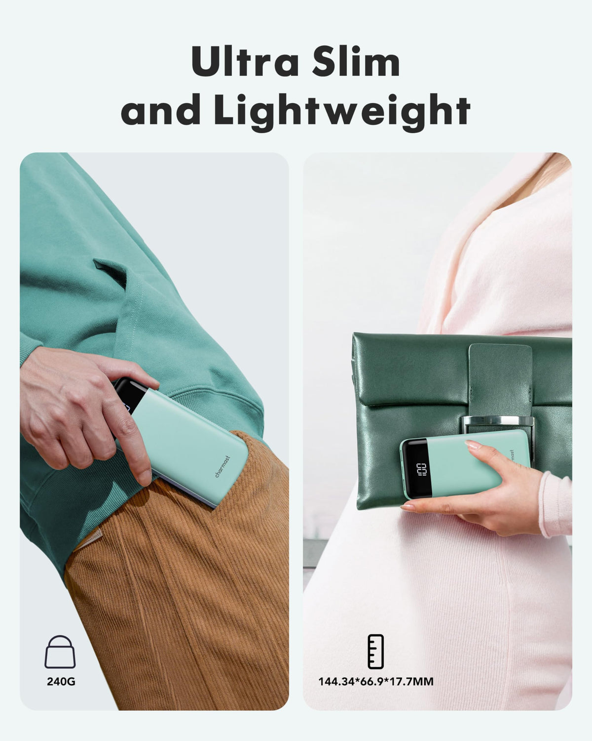 Charmast Portable Charger with Built-in Cables, 10000mAh