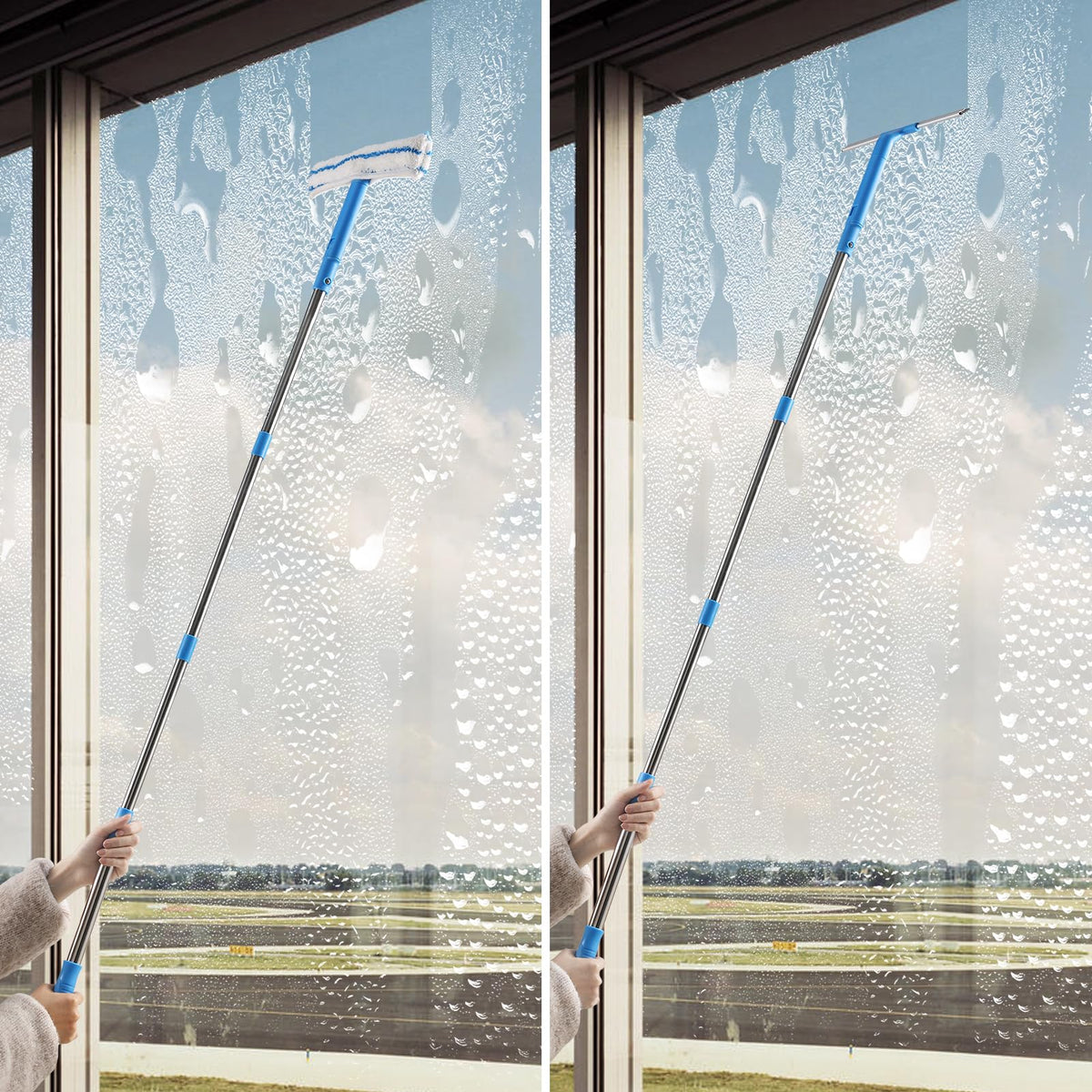 Mitclear Long Handle Window Cleaner Kit, 57 Inch