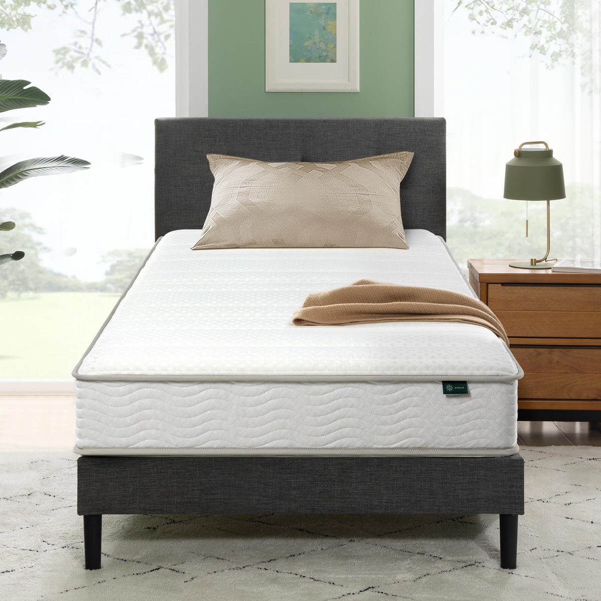 Zinus 8" Foam & Spring Hybrid Mattress, Twin